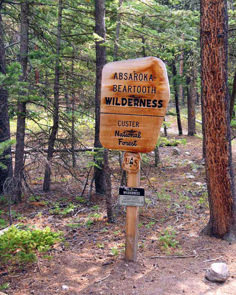 Absaroka Beartooth Wilderness Sign